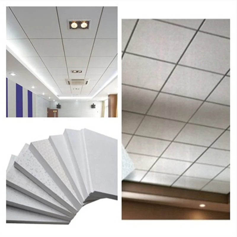 Custom Hanging Sound Absorbing Fiberglass Acoustic Glass Wool Panels Fiberglass Ceiling Tiles