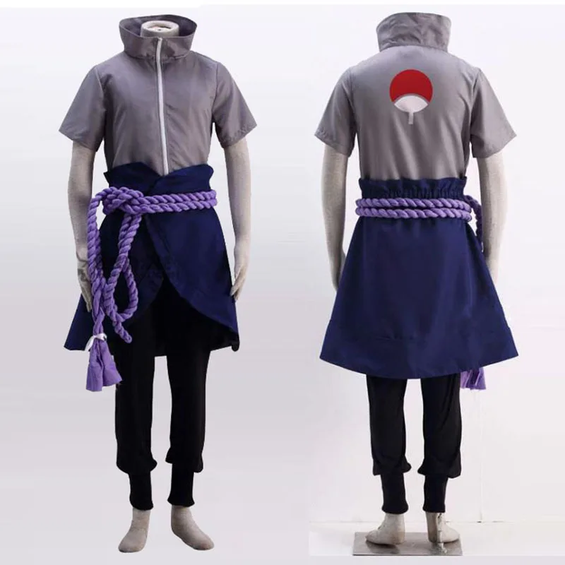 Anime Cosplay Sasuke Suit Costume Halloween Cosplay Shoes Comic Uchiha Cosplay Suit Roleplaying Clothes Stage Performance Man
