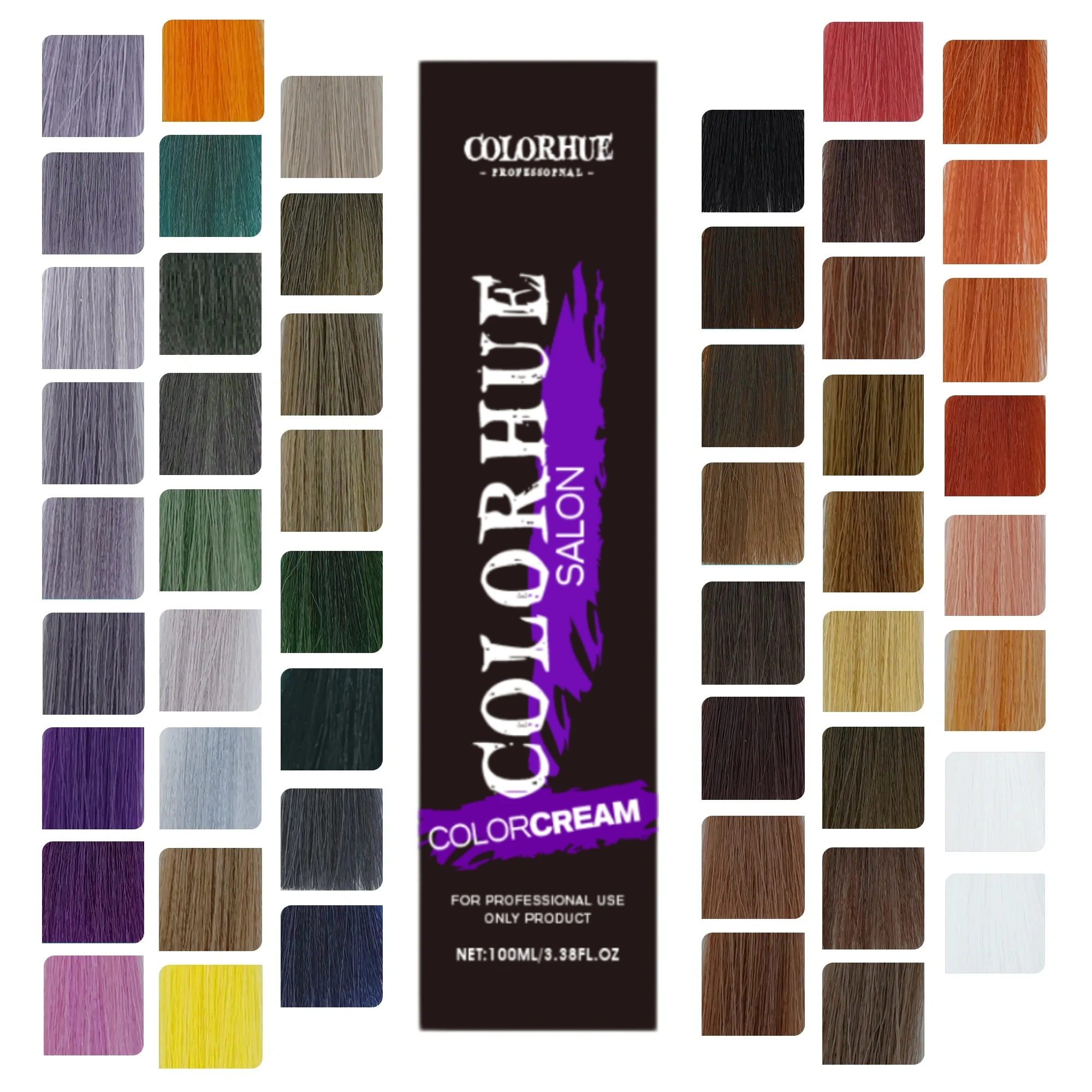 Оптовая продажа фабричное производство PPD бесплатно 69 цветов новый бренд COLORHUE профессиональный крем для волос 100 мл