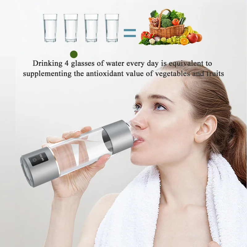 Factory Price Hydrogen Water Bottle Glass 270ml New Design Cawolo Portable h2 Rich Water Bottle Hydrogen Water Machine Generator