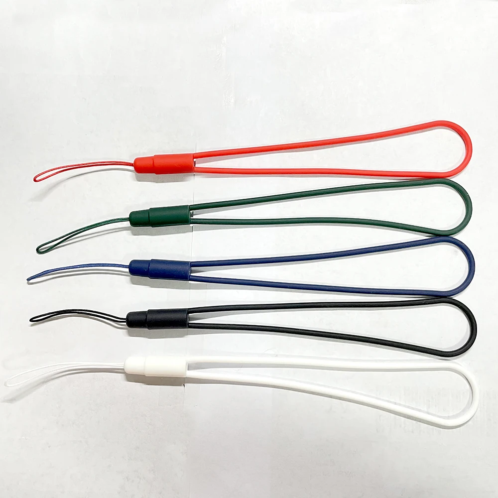 Оптовая продажа, короткий Цветной силиконовый ремешок на запястье для мобильного телефона