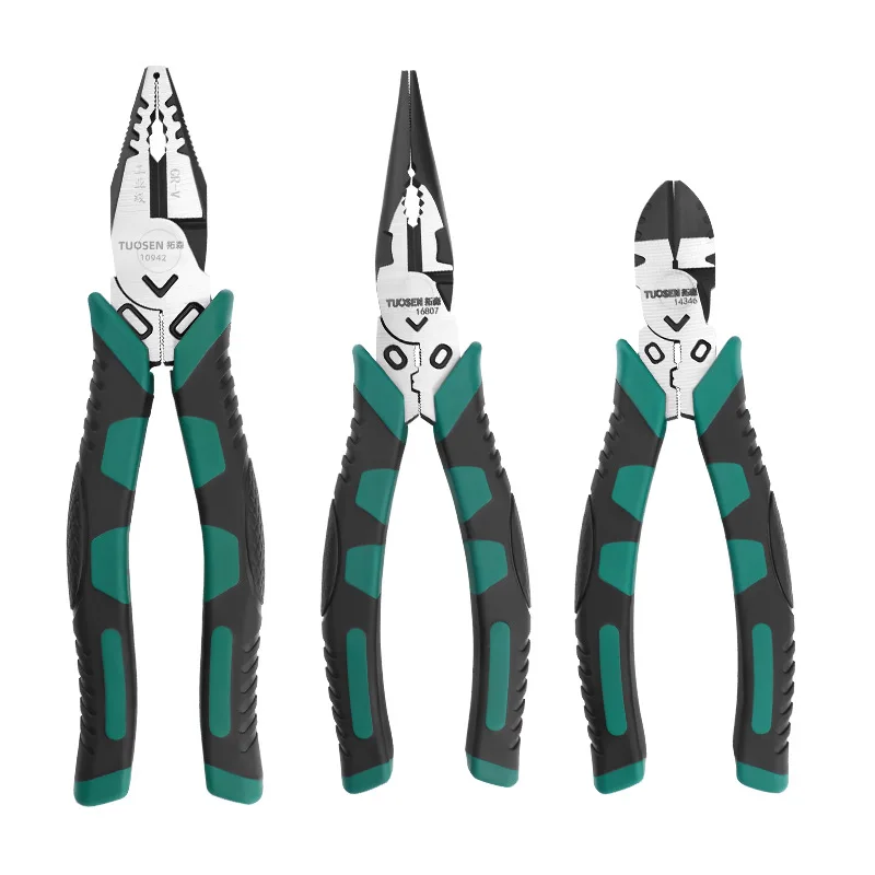 Tuosen Industrial 6/8/9 inches Multifunctional Diagonal Pliers Steel Wire Pliers