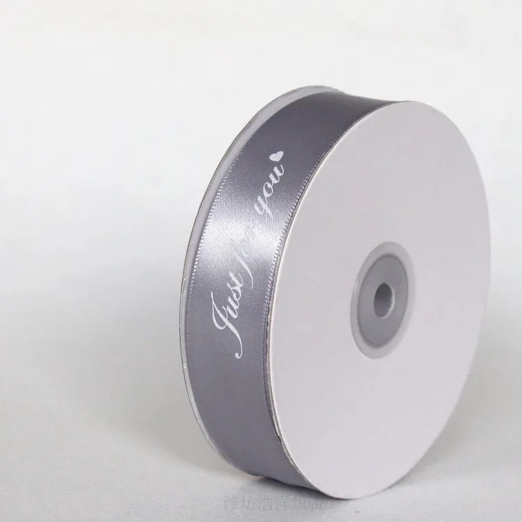 
Wholesale personalized 100% polyester custom printed logo ribbon satin ribbon logo screen ink print satin ribbon 