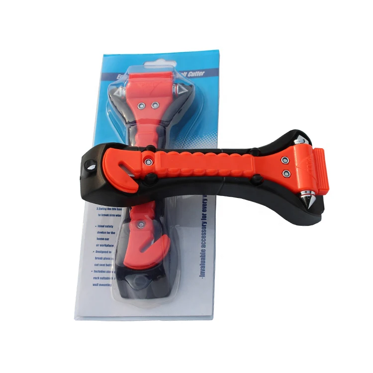 Double Steel-Tipped Window Breaker Emergency Tool Bus Escape Car Safety Hammer