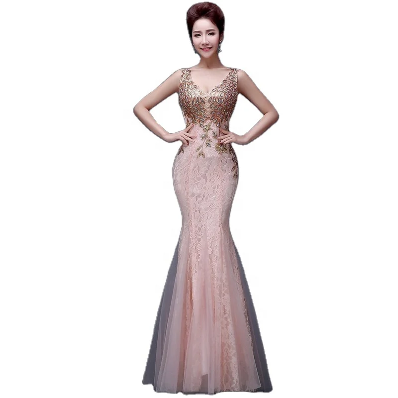 Xuya множество различных цветовых вариантов Большие размеры рыбий хвост платье подружки невесты; Кружевные платья для женщин