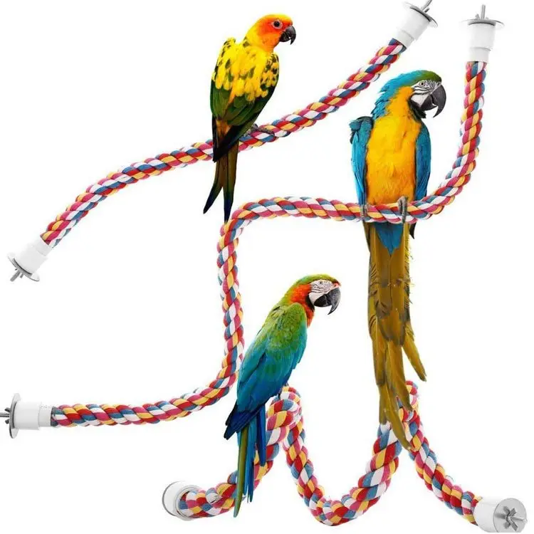 Parrot toy gnawing cotton rope climbing rope rotating ladder bird toy parrot gnawing toy