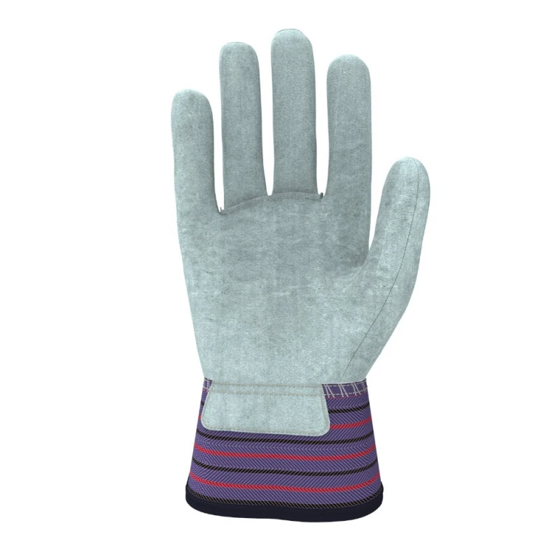  Кожаная перчатка ZM из коровьего спилка Рабочая на всю ладонь кожаная Сварочная