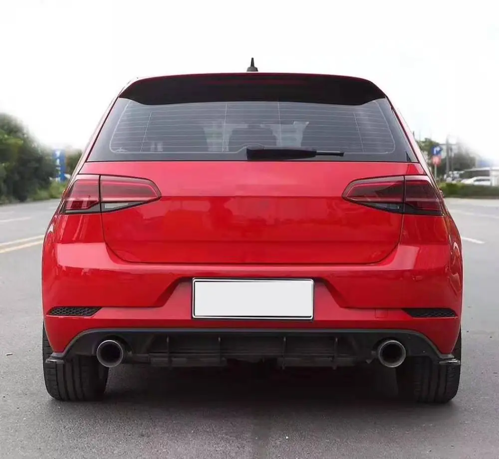 For VW Golf 7.5 MK 7.5 GTI 18-19 Matt Black Acrylic Rear Bumper Diffuser Lip Body kits
