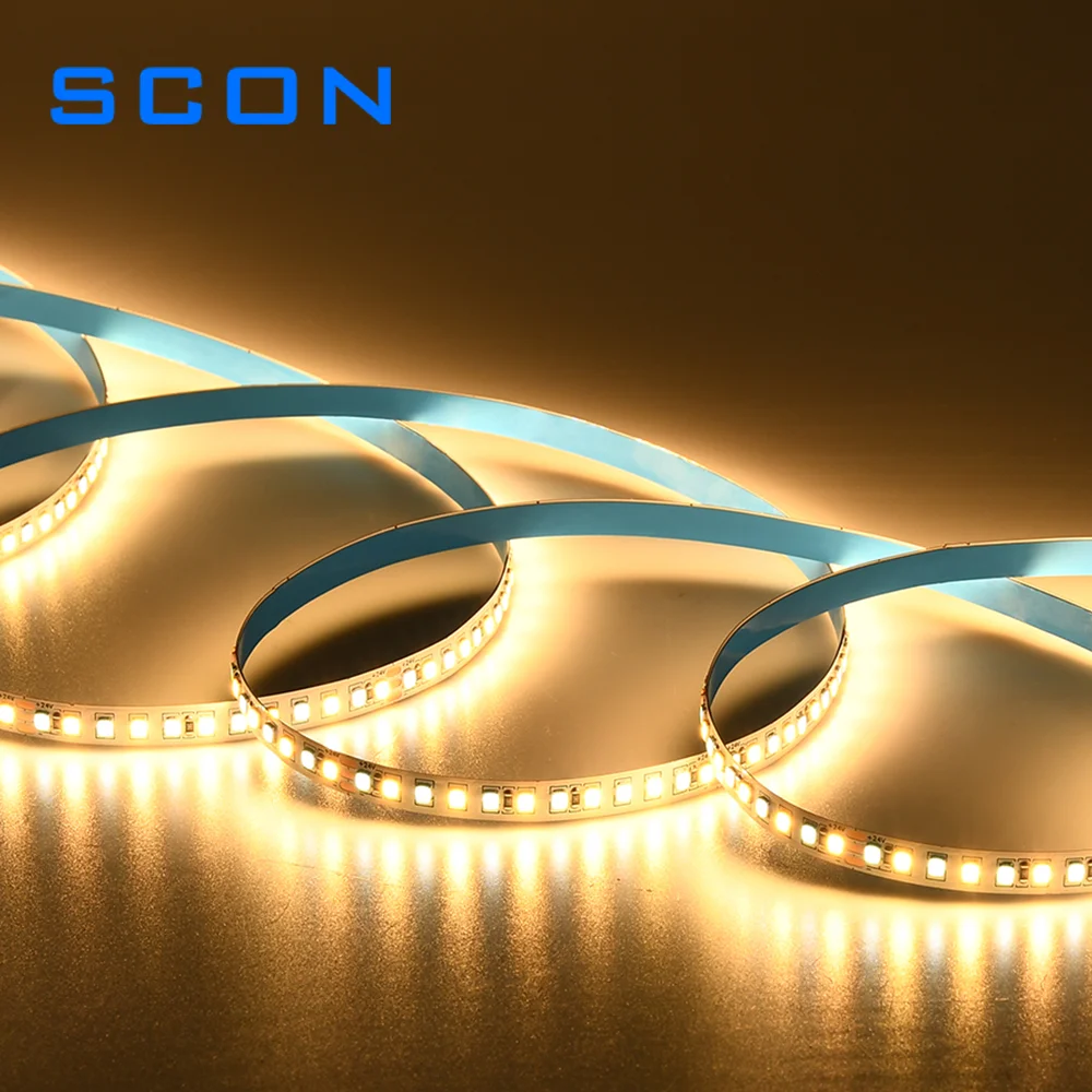 SCON 220V LED Strip 2835 High Safety High Brightness Flexible LED Strip Light Living Room Ceiling Outline Dark Groove Line Light