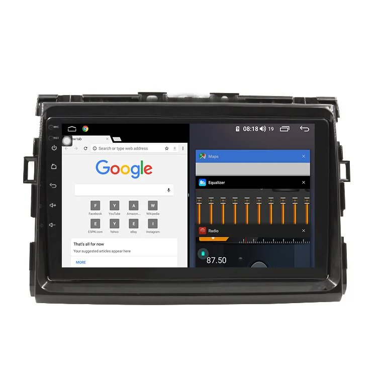 2020 IOKONE OEM Android 9,0 полный сенсорный экран CarPlay USB автомобильный видео плеер для Toyota Previa 2006-2012