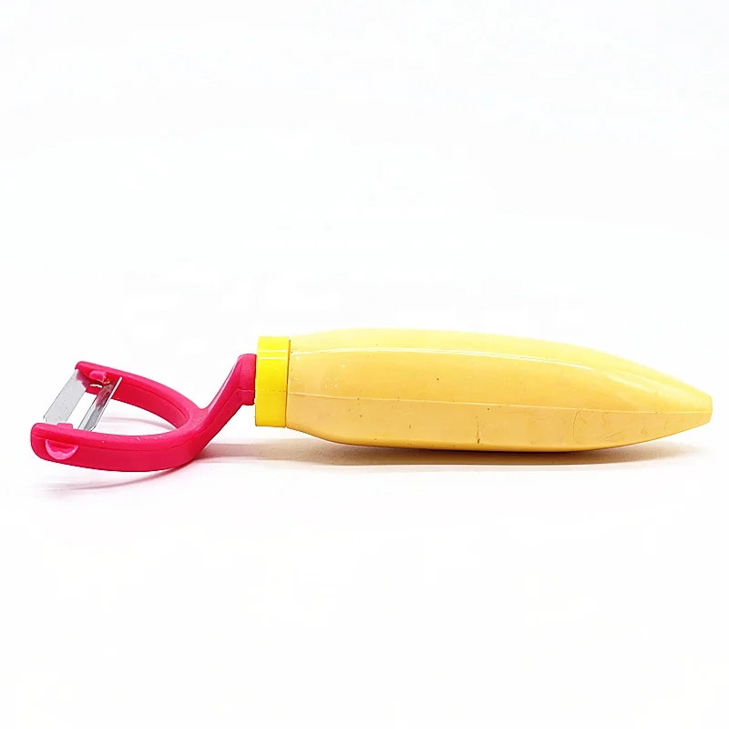 Ergonomic banana shape handle manual y vegetable potato fruit peeler slicer