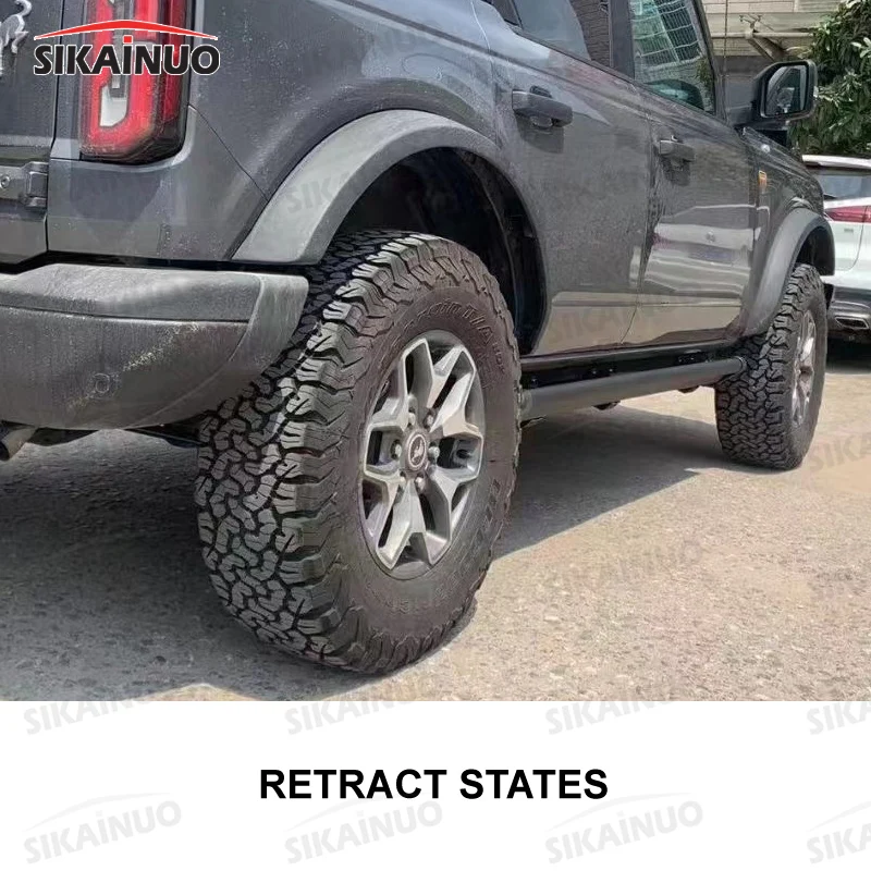 automatic side step electric foot pedals power exterior nerf bar foldable running board exterior accessories for Ford Bronco