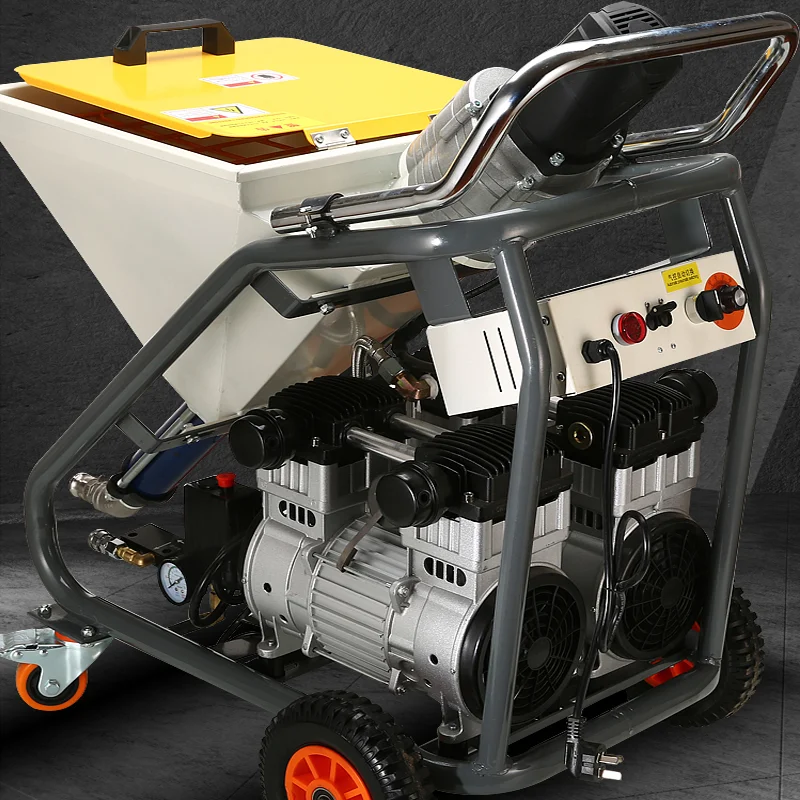 Wholesale F9 6000W Electric Wall Waterproof Paint Putty Screw Pump Spraying Machine Real Stone Paint Cement Mortar Aircraft