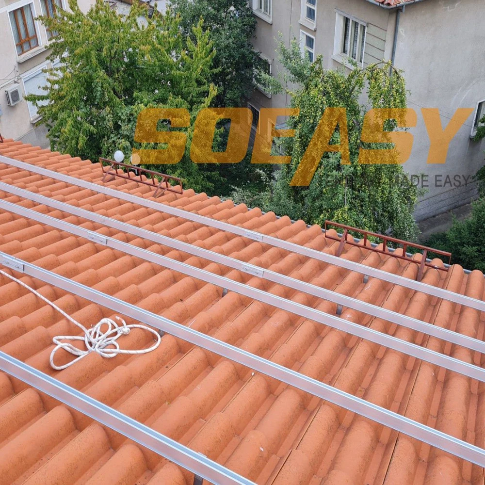SOEASY Solar Rail Tile Hook AL6005-T5 Bracket для черепичной крыши универсальные регулируемые Крючки