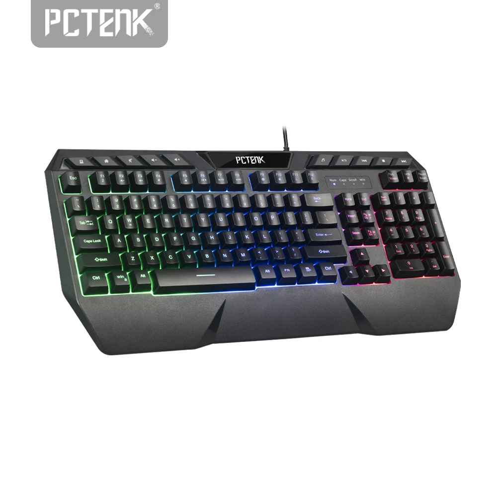 Keyboard anti ghost Membrane Led Rgb Usb Gaming Backlit Pc Peripherial Wired 104 keys mechanical keyboard