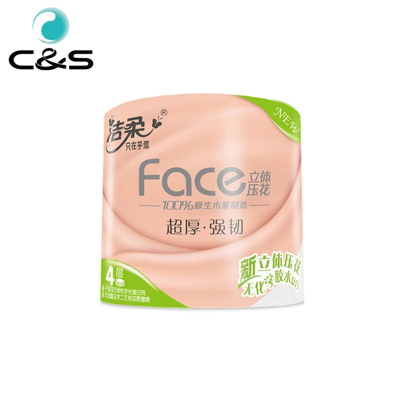 New Product 4D Embossing Daily Use Tissue Rolls Toilet Paper Roll Tissue