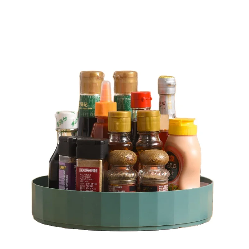 
Plastic Rotating Turntable Pantry Lazy Susan Spice Rack Countertop Organizer for Cabinet 