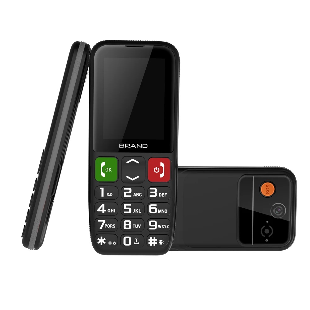 Wholesale big battery 2.4 inch push button SOS senior phone gsm telephones