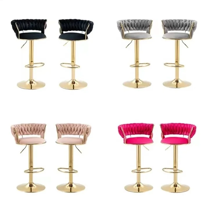 Low Price Adjustable commercial bar stool sillas pu leather high bar chair for coffee shop home kitchen chairs