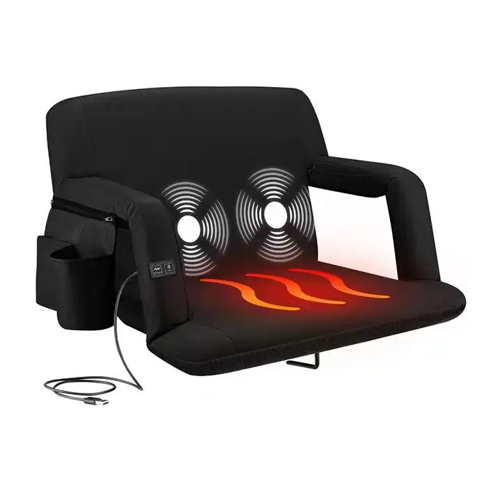 Portable USB Heated Stadium Seat Chair Waterproof Reclining Folding Bleacher for Beach Fishing Bleachers Outdoor Camping