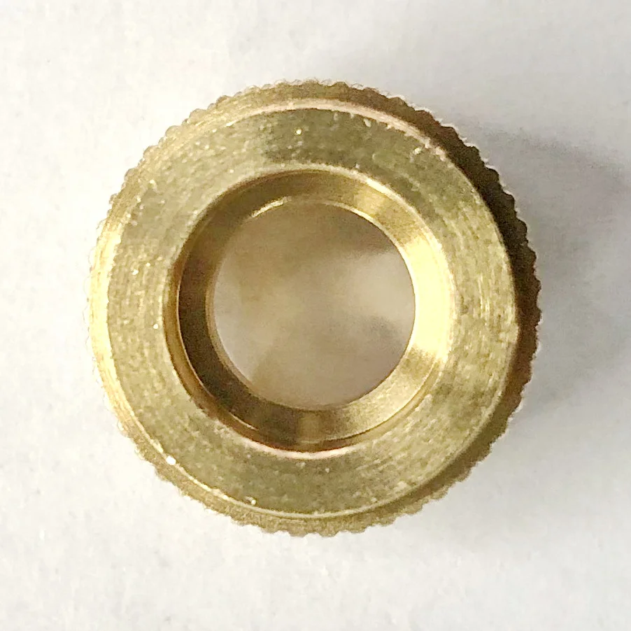 CNC machining part turning  bass knurl spare part brass insert