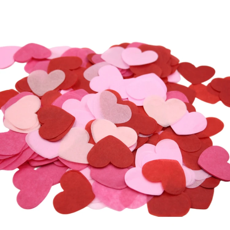 2.5 Cm Sponge Love Heart Shape Paper Confetti For Wedding Birthday Party Decoration