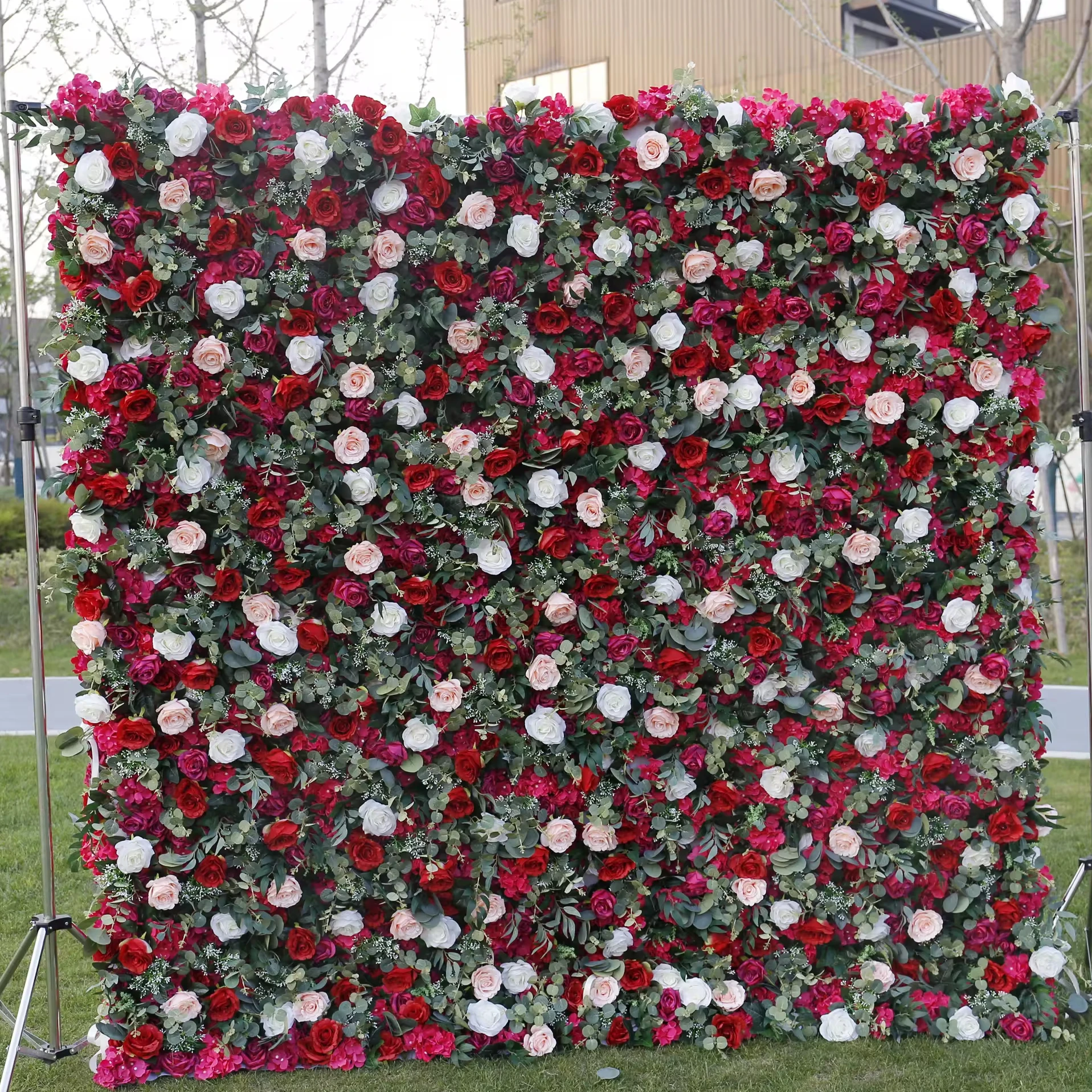 7D Artificial Floral Wall Backdrop Outdoor Silk Flower Wall for Easter Occasions Indoor Buy Floral Wall