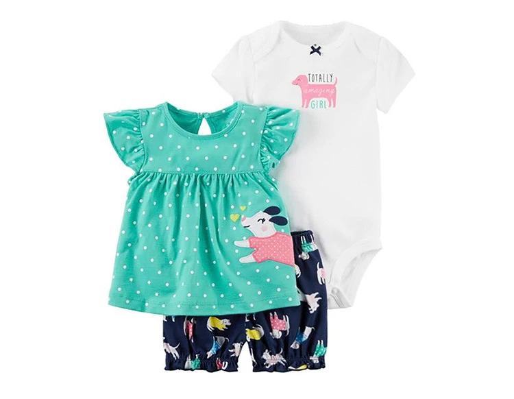 
Hot selling products organic newborn 3pcs boys girls wholesale clothes set kids baby romper with Chinese manufacturer 