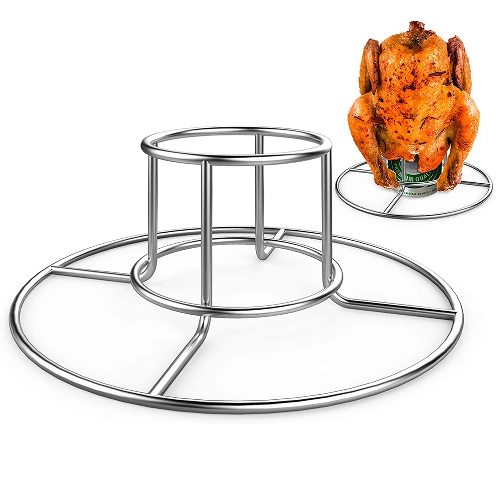 
Stainless Steel Beercan Butt Chicken Rack Holder for Grill Roaster Easy for Tender and Juicy Chicken Turkey 