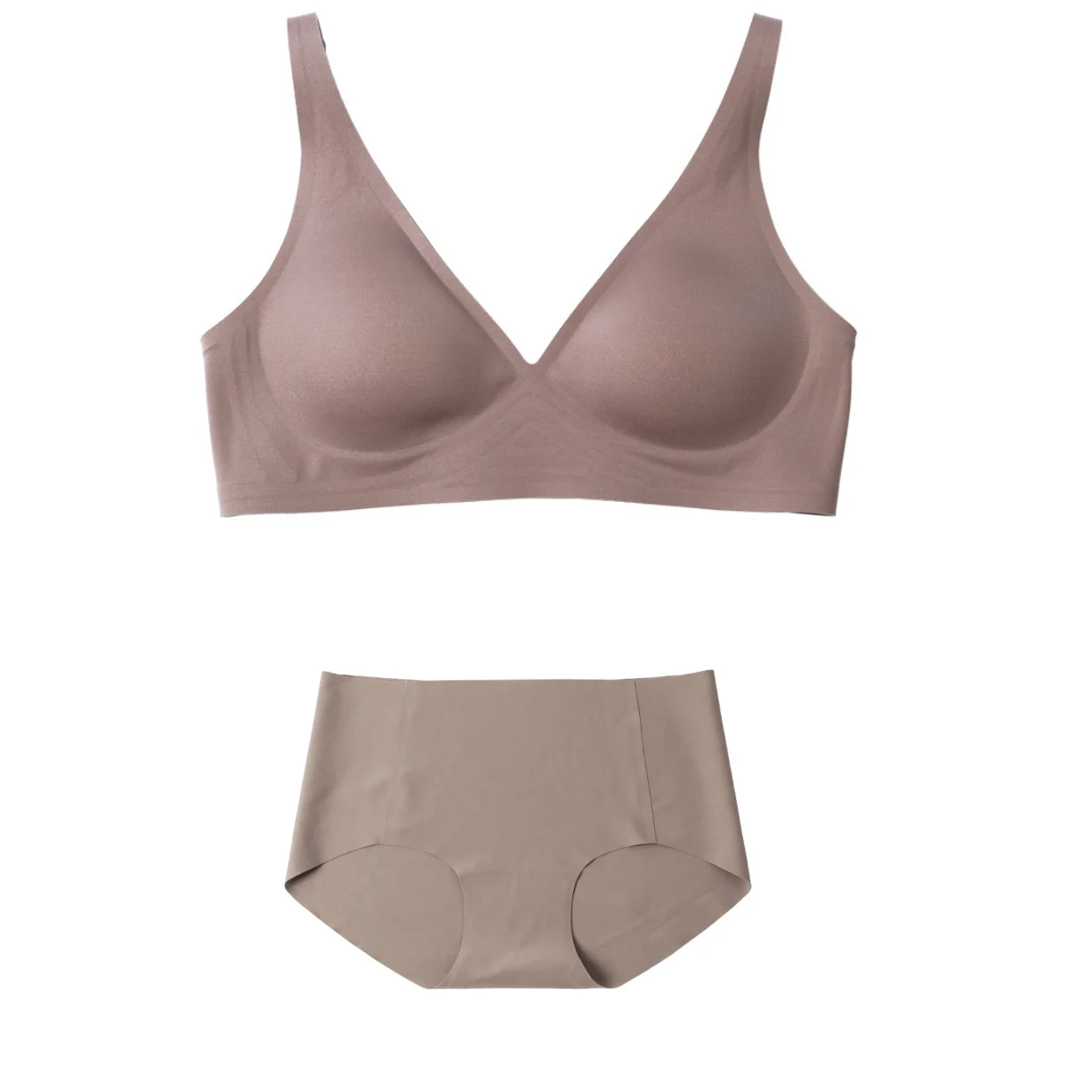 The most comfortable sexy underwear Wireless Free Solid Soft Sports bra set Comfortable non-feeling underwear