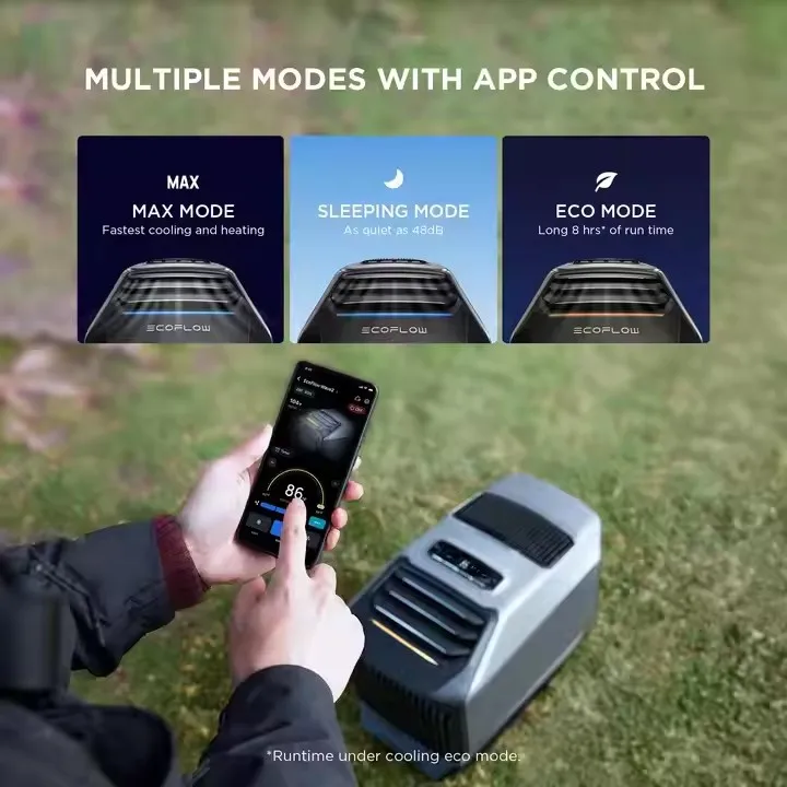 ECOFLOW Wave 2 Portable Air Conditioner with Add-on Battery, Air Conditioning Unit with Heat, Air Portable AC for Outdoor Tent C