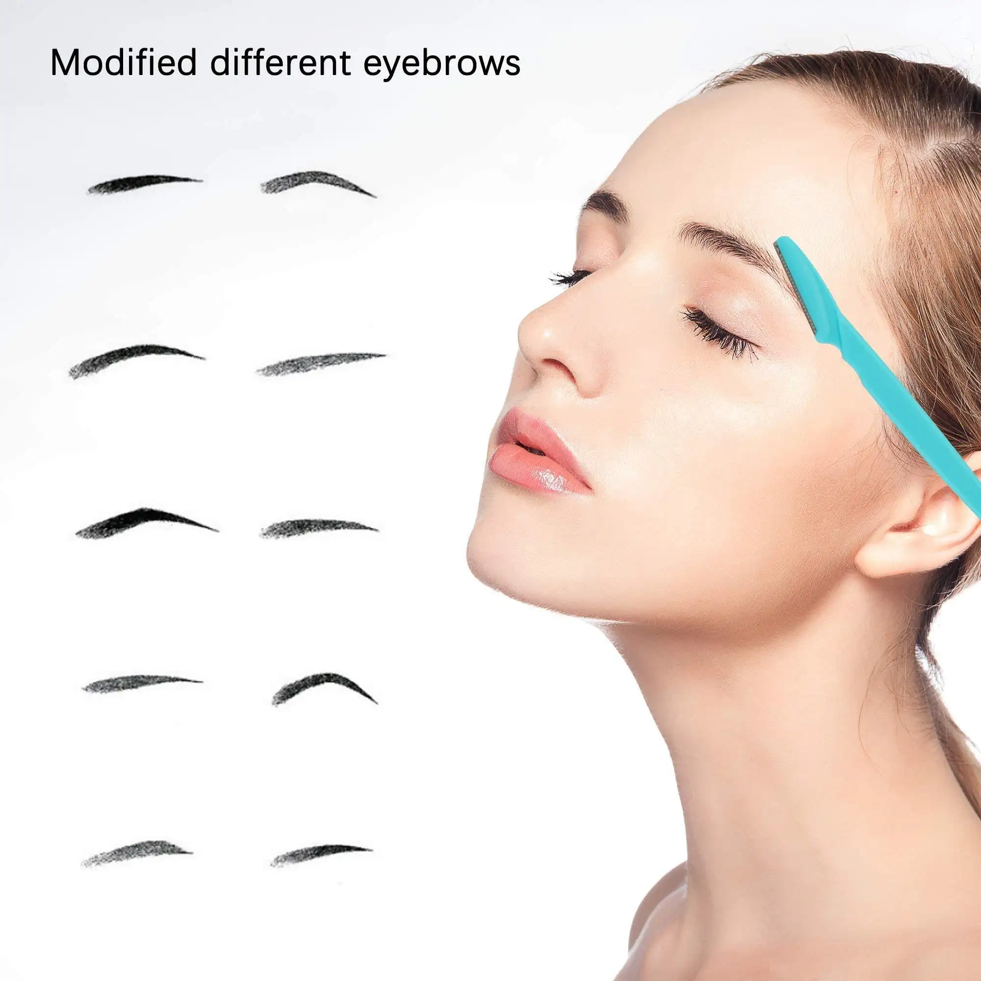 2024 Mauri Disposable eyebrows trimmer makeup tool kit eyebrow razor pencil trimmer hair scissors