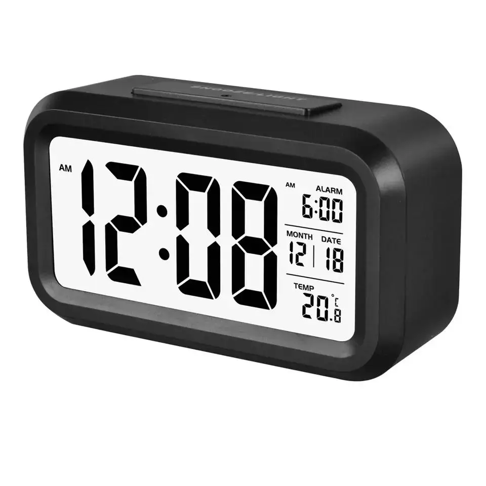 Smart Clock Night Light Calendar Temperature LED Digital Table Smart Digital Alarm Clock