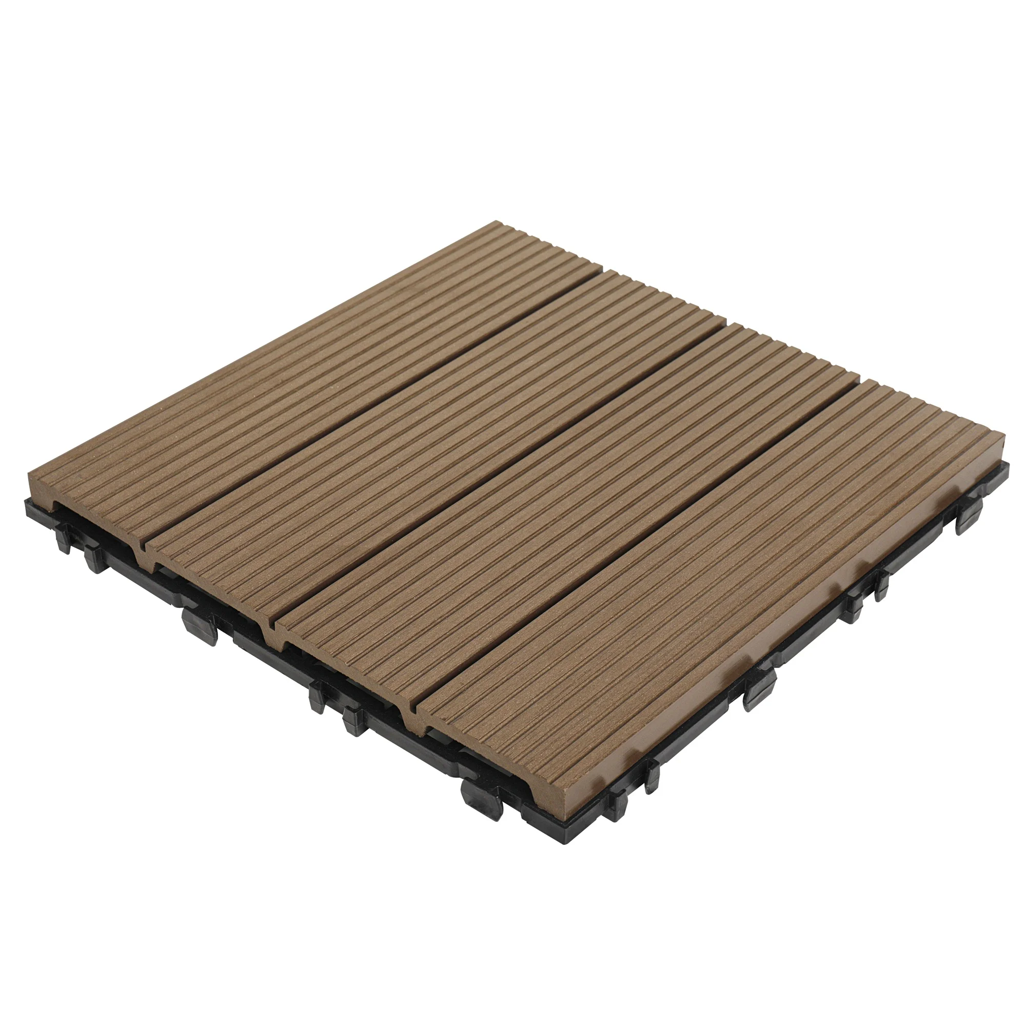 Real WPC Decking Tiles Synthetic Wood Outdoor Flooring Tiles XF-C029 300*300*27 mm