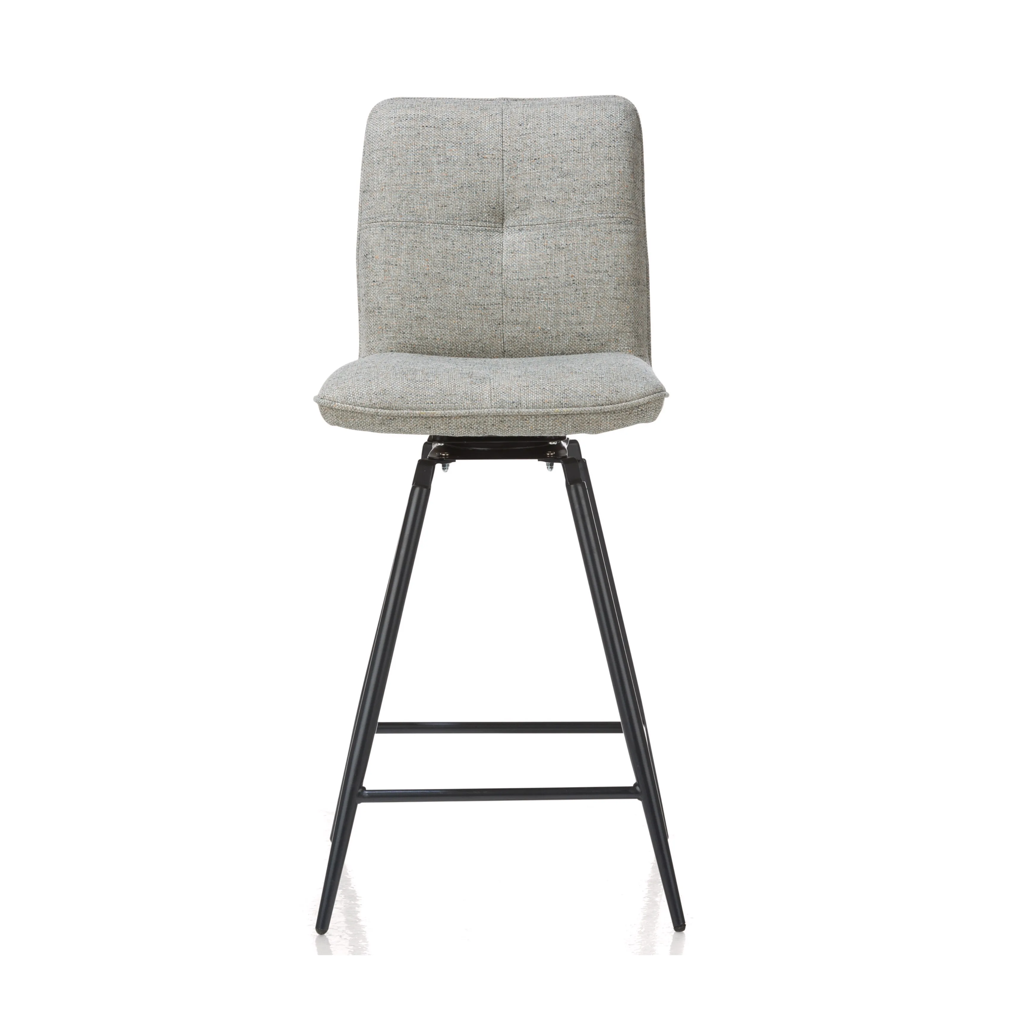 Барные стулья из искусственной кожи с высокой спинкой, черного цвета