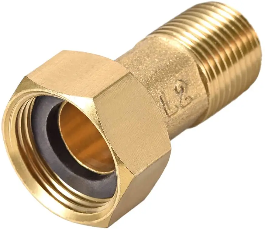 Hexagon Nut Brass Water Meter Connector Fitting Hex Nipple