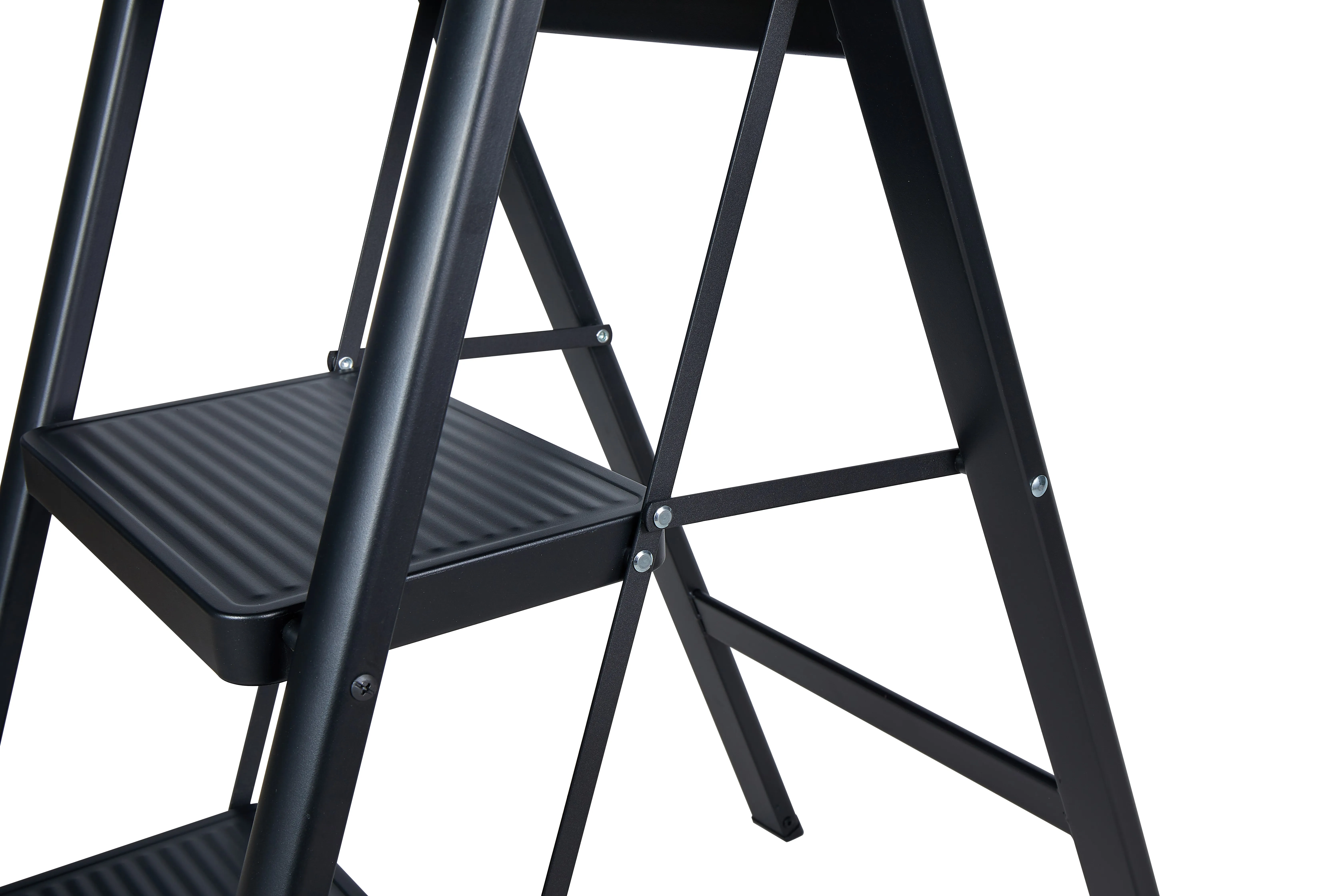 Portable Handrail Steel Folding Ladder 3/4/5 Steps Household Stairs Ladder With Wide Pedal