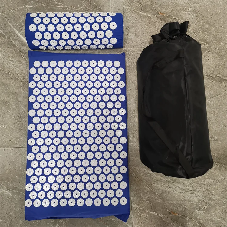 Wholesale Customized Rubber Plastic Spikes Yoga Massage Pillow Set Acupressure Mat