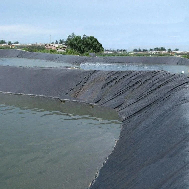 Antiseepage HDPE smooth textured black geomembrane fish shrimp pool pond liners with ASTM GM13 standard lower price
