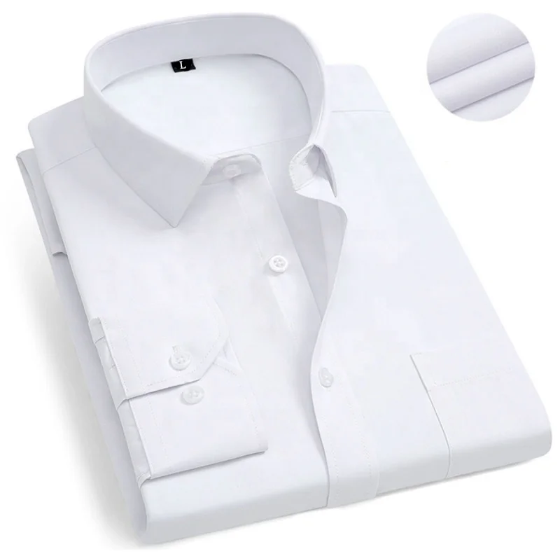 Оптовая продажа на заказ, мужские формальные рубашки из полиэстера или 100% хлопка с длинным рукавом и принтом homme, однотонные повседневные деловые рубашки