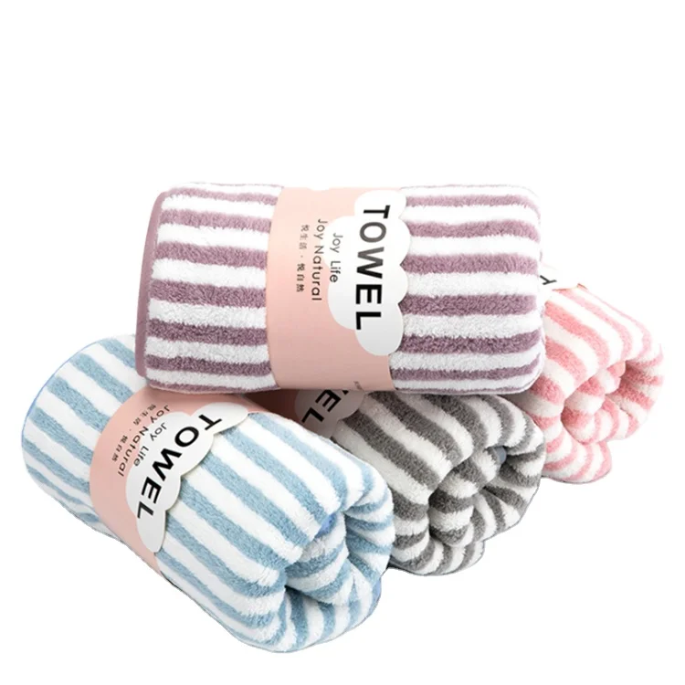 Brand new design high quality household coral fleece towel and bath towel set