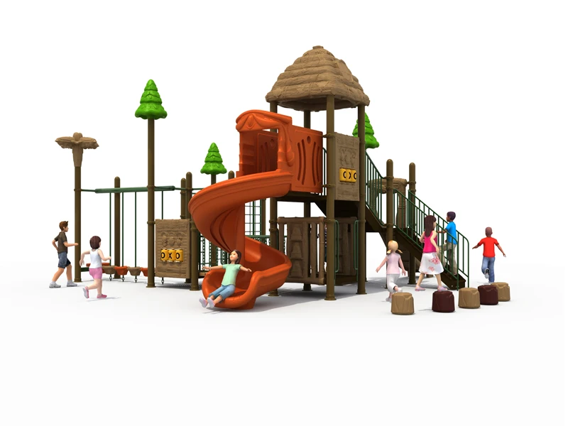 Factory Price Kindergarten Children Play Set Plastic Outdoor Playground Equipment with Slide for kids