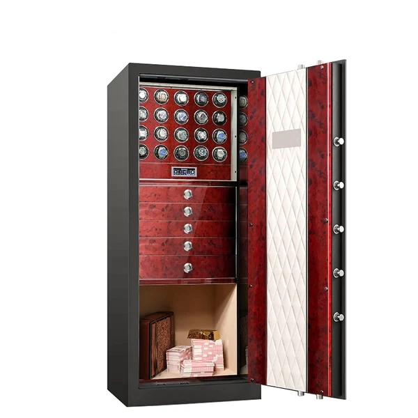 household All steel Fire Resistant Safety Storage Office Home Fireproof Safe with watch winder