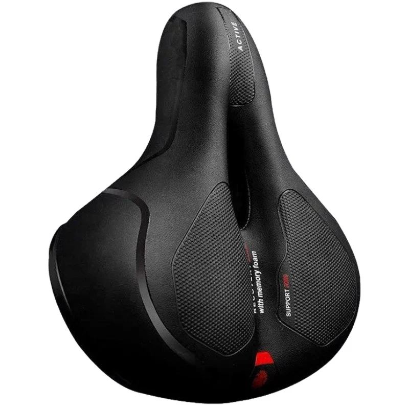 Comfortable Bike Seat Wide Bicycle Saddle Memory Foam Padded Soft Bike Cushion