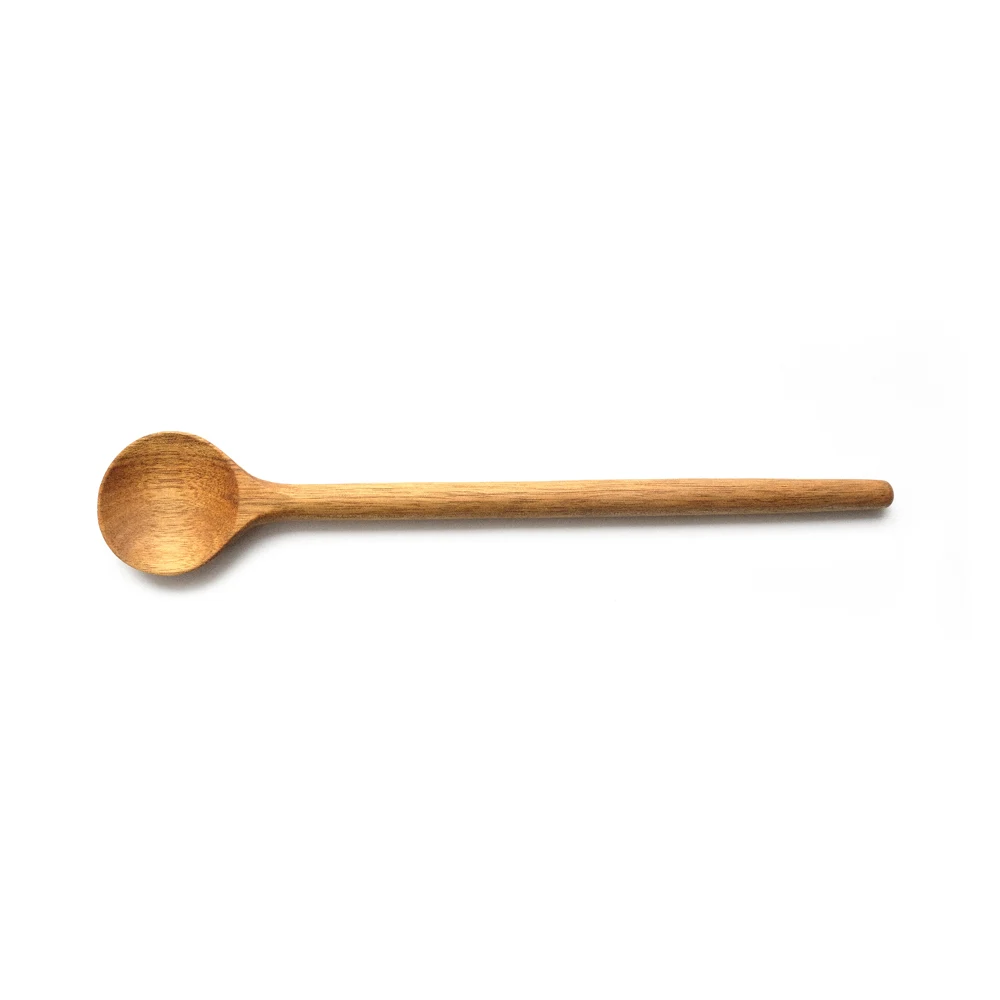 Kitchen Non Stick Resistance Bamboo Mixing Handcraft Spoon with Long Handle Biodegradable Beech Cooking Utensils Spoon
