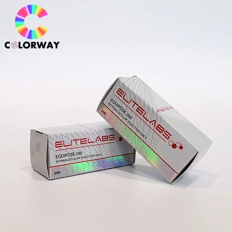 Pharmaceutical peptides packaging 2ml 10ml bodybuilding hcg 5000iu injection steroids vials box packaging paper box with labels