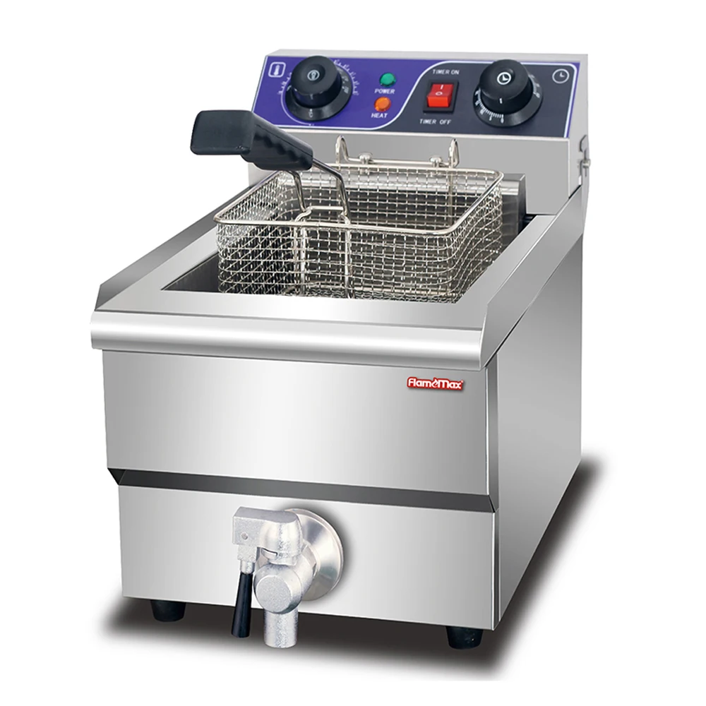 5.5L Commercial Stainless Steel Countertop Electric Deep Fryer for Chicken Chips