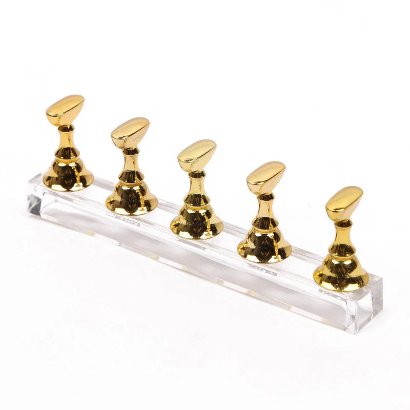 False Nail Art Tip Practice Chesses Board Holder with Magnetic Display Stand Bar