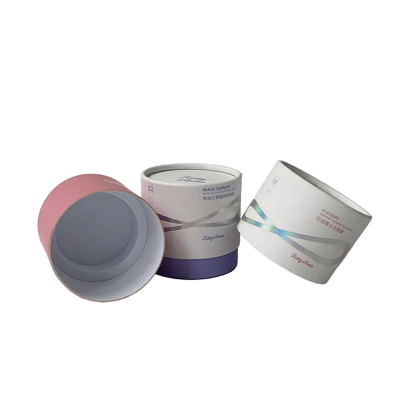 Free packing design die cut round paper tube sport wear gift packaging cylinder box for silk scarfs with window