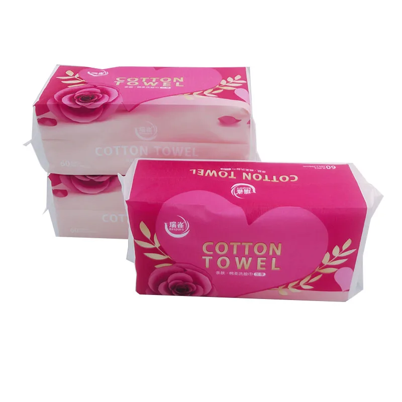 100% Cotton Disposable Face Towel Lightweight Hygienic Gentle Skin Care Soft Nonwoven Technics Convenient Many Home Occasions